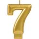 Gold Number 7 Birthday Candle